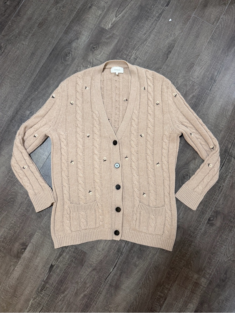 The Great Floral Cardigan - merino & cashmere - size 1 (small)